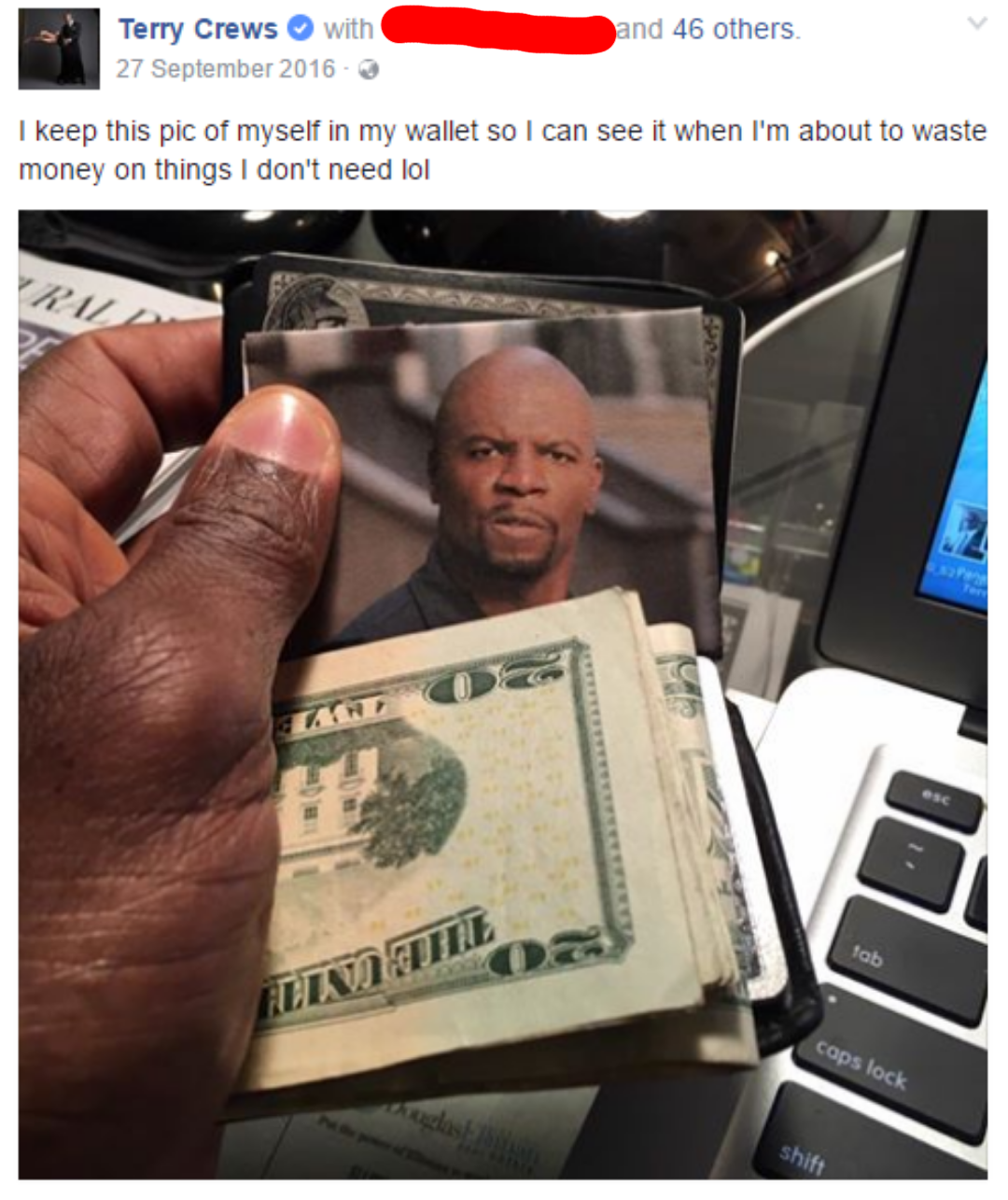 Terry Crews does not waste money on things he doesn't need.