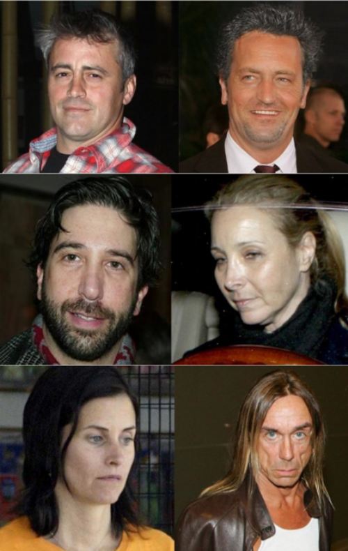 The cast of 'Friends' without makeup.