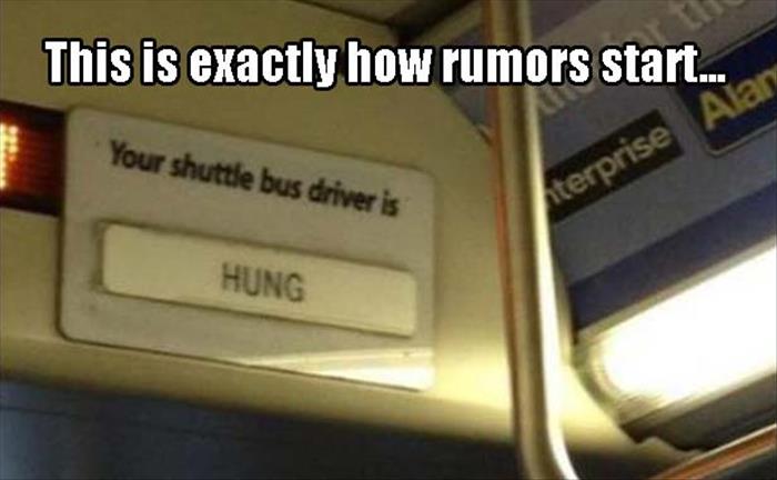 The driver of this shuttle bus is well endowed.