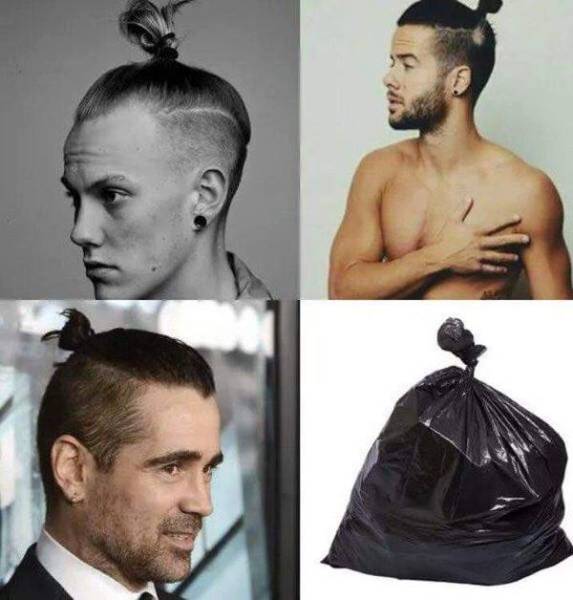 Man buns look trashy.