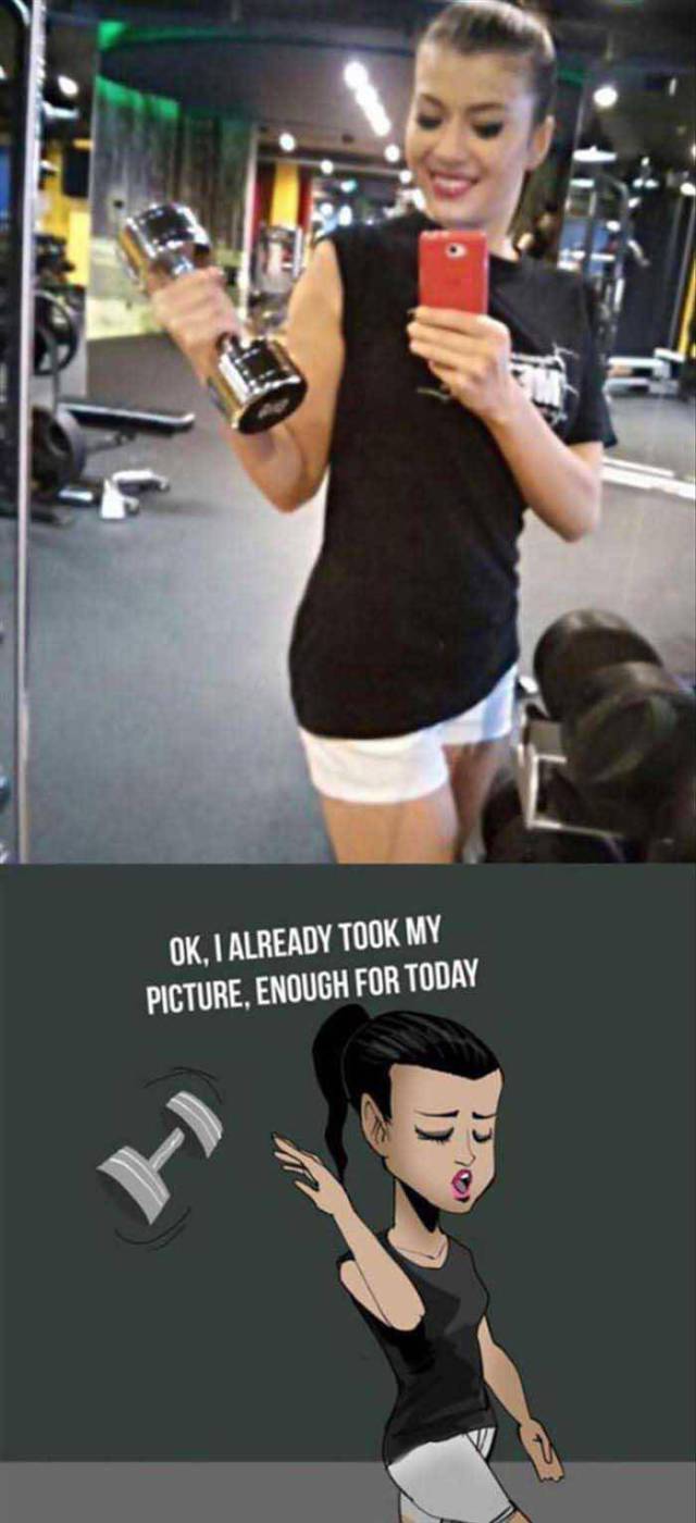 The definition of a tough workout at the gym for some people.