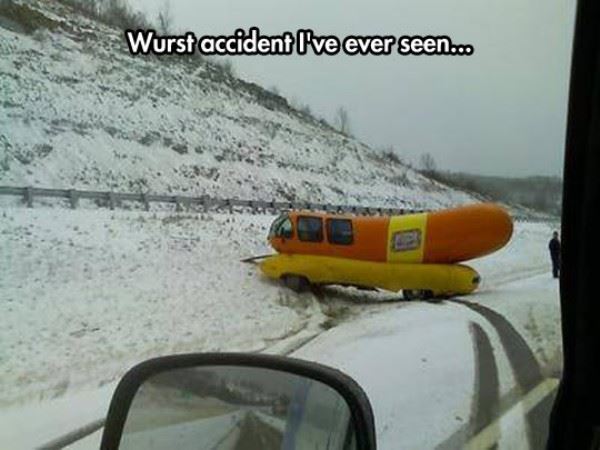 Wurst accident I've ever seen.