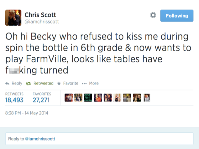 The tables have turned.