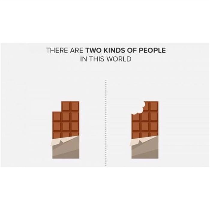 The world consists of two kinds of people.