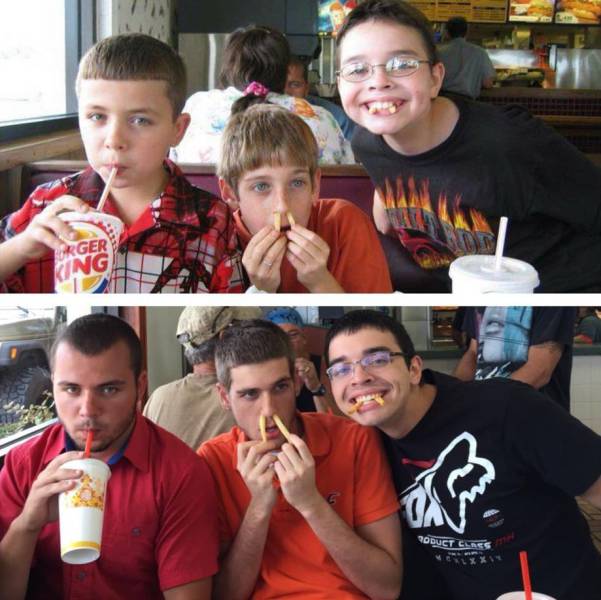 Then and now photo recreation is spot on.