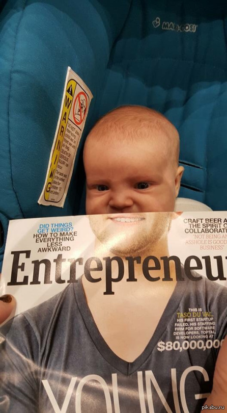 This baby is destined to become an entrepreneur.