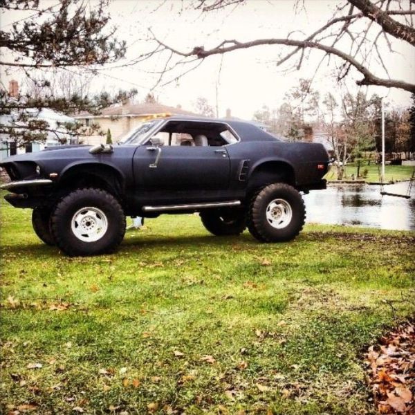 This classic Ford Mustang has been modified Redneck style.