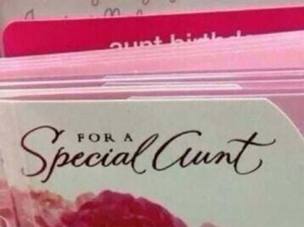 This greeting card needs a different font.