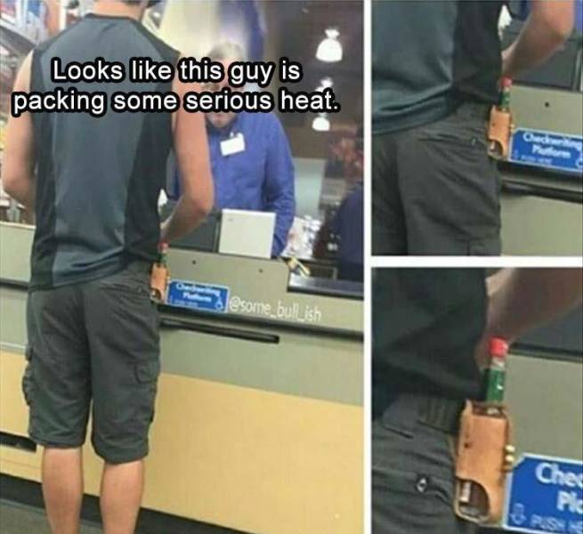 This guy is packing some serious heat.