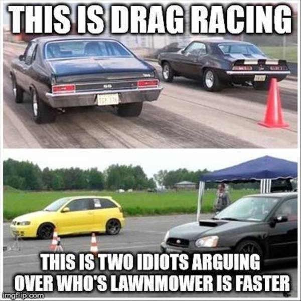 This is drag racing.
