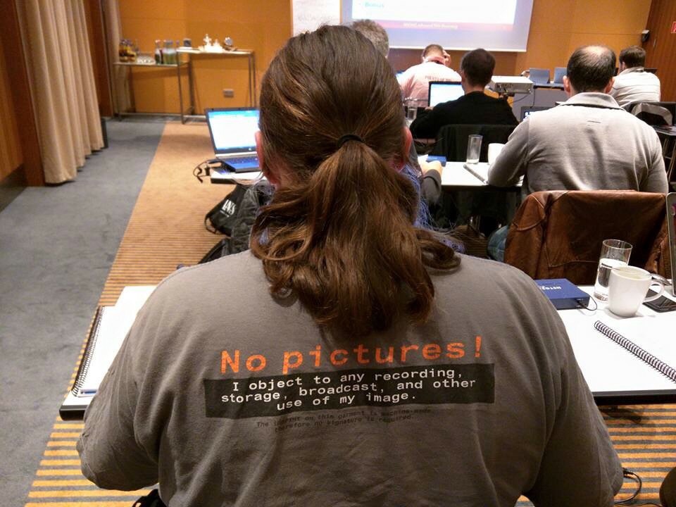 This person is extremely camera shy.