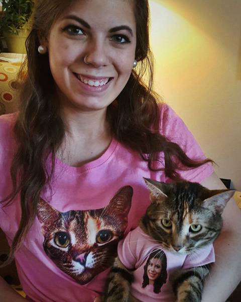 His sister and her cat share the same birthday, so he got them matching gifts.