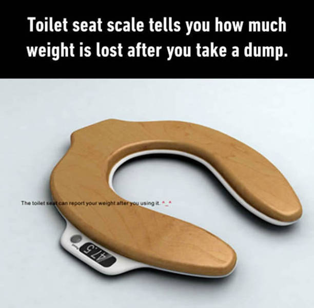 Toilet seat scale.