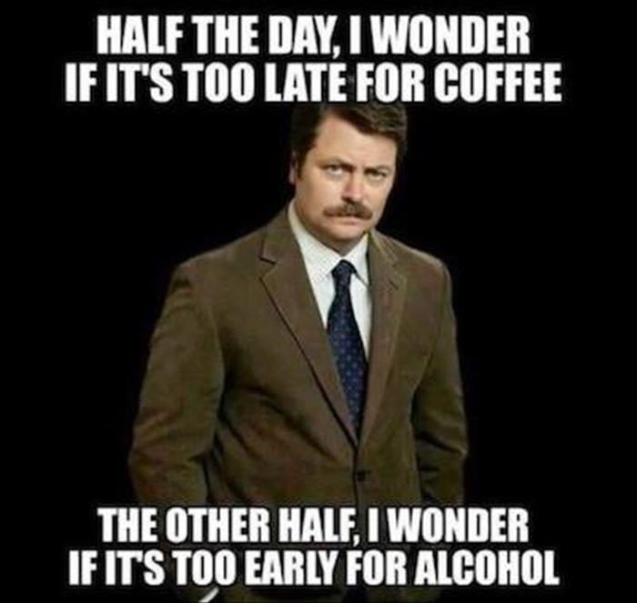 Too late for coffee or too early for alcohol?