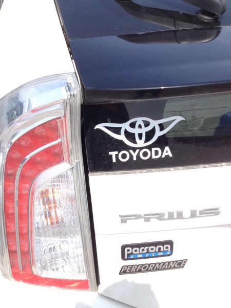 Toyoda sticker can even make a Prius look cool.
