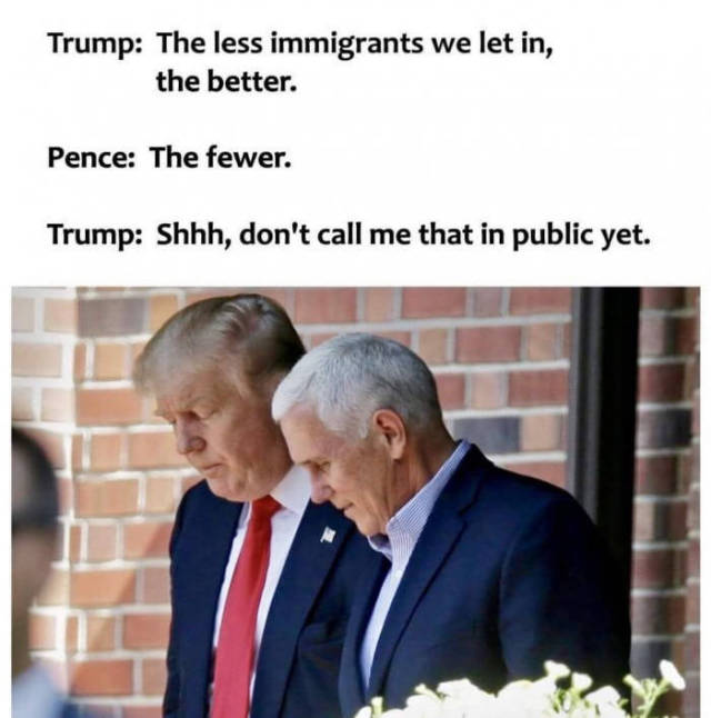 Trump and Pence discuss immigration.