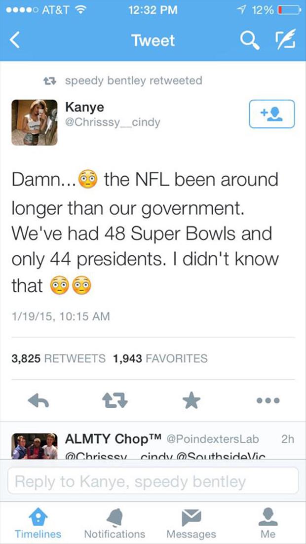 Tweet from someone who doesn't know much about politics.