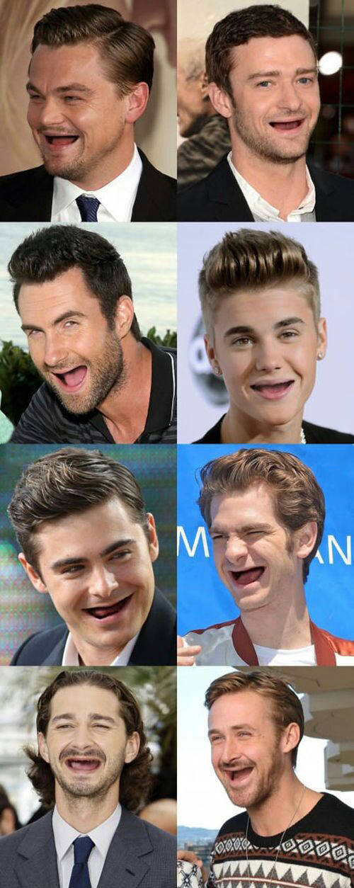 What some famous celebrities would look like with no teeth.