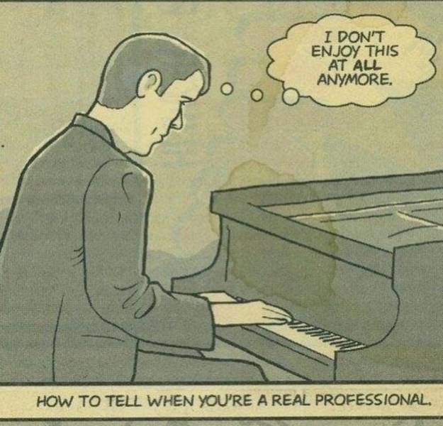 How to tell when you're a real professional.