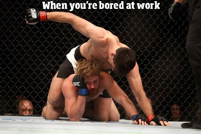 When you're bored at work.