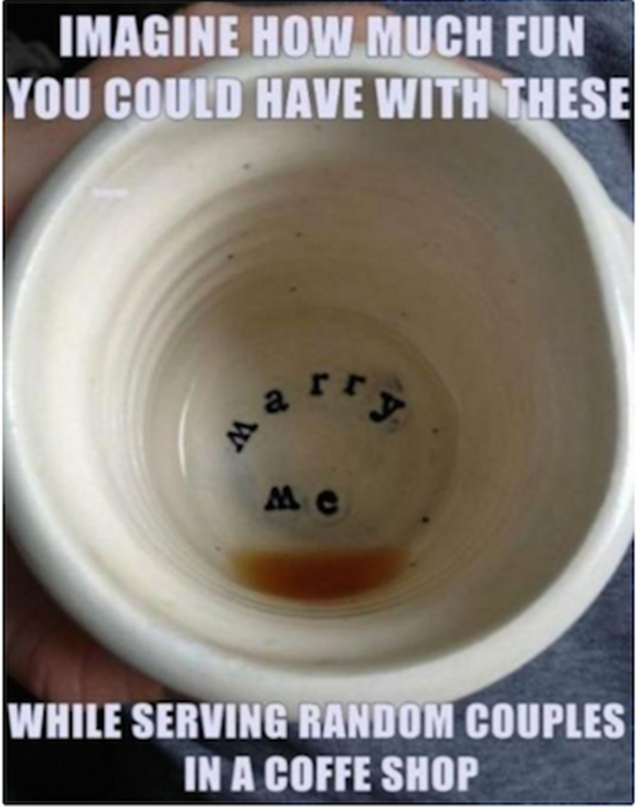 You could have a lot of fun with these coffee cups.