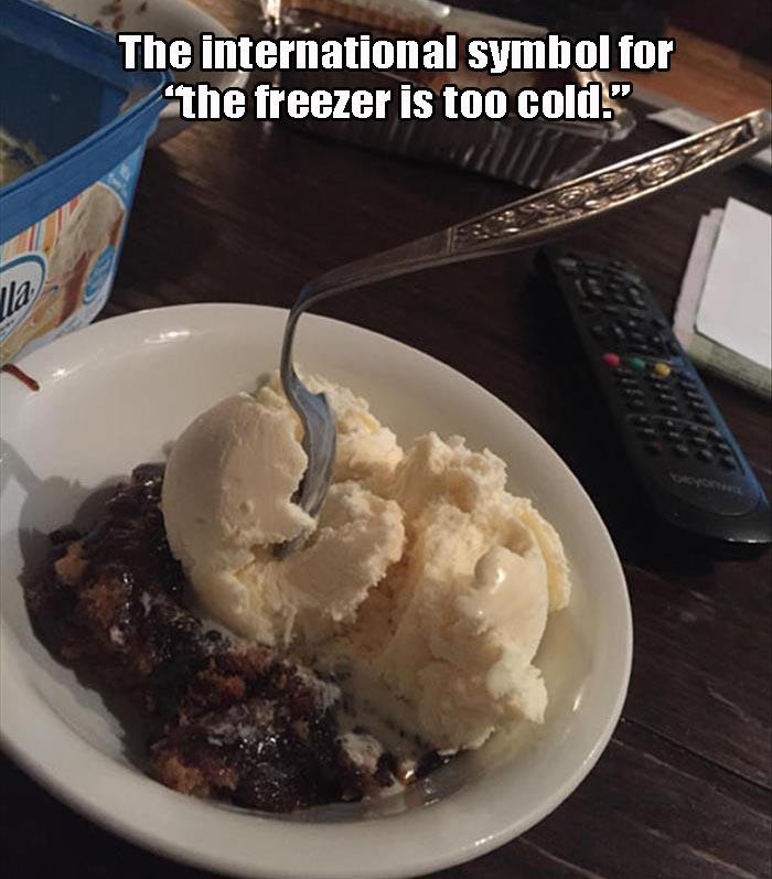 You know your freezer is too cold when this happens.