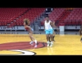 Man shows his incredible dance skills at the Miami Heat dancer auditions.