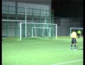 Soccer goalie thinks the penalty shot missed and starts his celebration a bit too early.