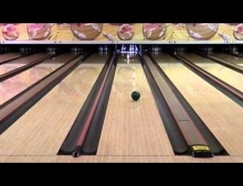Crazy bowling trick shot.