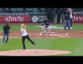 Possibly the worst first pitch in the history of baseball.