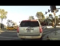 Dash cam captures plane making an emergency landing on Red Hill Avenue in Irvine, California.