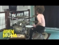 Drummer brings heavy metal sound to the classic nursery rhyme, 'I'm a Little Teapot'.