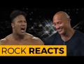 The Rock reacts to his first WWE match.