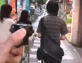 A Japanese man has figured out a way to deal with those slow pesky walkers that get in your way on a crowded street.