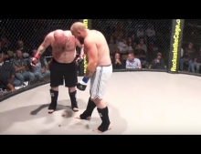 This MMA fighter got the crap beat out of him...literally.