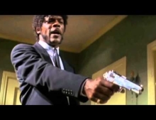 Pulp Fiction vs the baby goat. Say what again! I double dare you! 