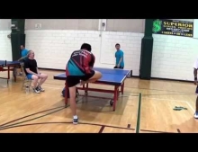 Ping Pong stud stuns his opponent with this incredible behind the back shot.