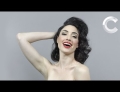 100 Years of Beauty in 1 Minute. Time lapse of a model getting her hair and makeup done to match every decade from 1910 to 2010.