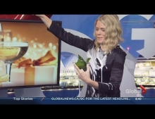 A Demonstration Of How To Saber A Bottle Of Champagne On Live Television Does Not Go According To Plan.