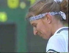 Tennis star Steffi Graf receives a marriage proposal in the middle of a match, and she has only one question.