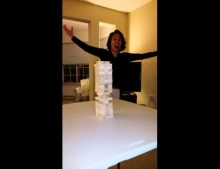 Possibly the best Jenga move you will ever see.