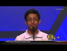 Spelling Bee winner seems absolutely thrilled to be the big winner.