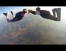 GoPro camera found in a forest after being dropped by a skydiver.