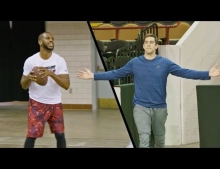 Chris Paul and Aaron Rodgers hook up with Dude Perfect to show off their skills.