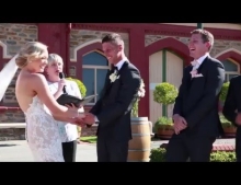 Beautiful wedding ceremony is interrupted by a kid that needs to poo.