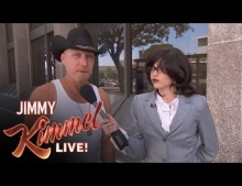 Miley Cyrus disguised as news reporter asks random people what they think of Miley Cyrus.