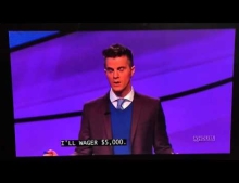 Gay contestant on Jeopardy answers the daily double question correctly and throws down a wicked snap.