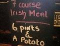 7 course Irish meal.