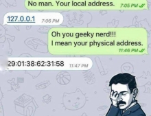 Hey geek, what's your address?