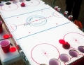 Alcohockey Is The Canadian Version Of Beer Pong.
